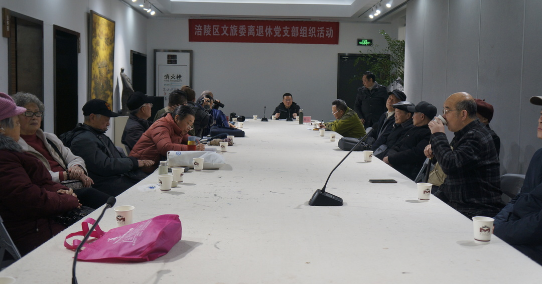 涪陵区文旅委退休党支部在涪陵美术馆开展组织学习活动